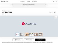 تصویر صفحه ی اصلی Aziro is a business name for sale on BrandBucket