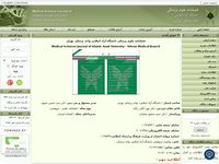 تصویر صفحه ی اصلی  Medical Science Journal of Islamic Azad Univesity - Tehran Medical Branch - فصلنامه علوم پزشكي دانشگاه آزاد اسلامي واحد پزشكي تهران